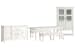 Willowbrook - Extendable Rectangular Dining Table With 2 Upholstered Benches, Buffet And Display Cabinet - Egg Shell White