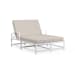 Bristol - Double Chaise, With Self Welt - Canvas Flax / White