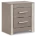 Surancha - Gray - Two Drawer Night Stand