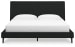 Cadmori - Black - King Upholstered Bed With Roll Slats