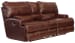 Wembley - Italian Leather Match Lay Flat Reclining Console Loveseat - Walnut