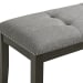 Everdeen - Bench With Gray Fabric and Nail Heads - Charcoal