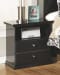 Maribel - Black - 5 Pc. - Dresser, Mirror, Twin Panel Headboard, 2 Nightstands