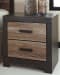 Harlinton - Warm Gray/Charcoal - Two Drawer Night Stand