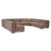 June - U Shaped Modular Sectional - Dark Brown