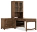 Driftwood - Open Shelf Cabinet - Worn Saddle