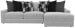 Arlo - 2 Piece Oversized Sofa Chaise (RSF Chaise) - Arctic