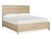Merrifield - Queen Panel Storage Bed And Drawer Dresser With Portrait Mirror - Sandstone Beige