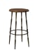 Zazu - Counter Stool - Dark Brown / Bronze