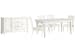 Willowbrook - Extendable Rectangular Dining Table With 2 Side Chairs, 2 Upholstered Side Chairs And Buffet - Egg Shell White