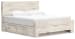 Lawroy - Light Natural - King Panel Bed With 2 Under Bed Storage Units