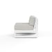 Newport - Armless Club Chair, No Welt - Cast Silver / White