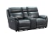 Corry - 3P Console Loveseat (Phone Charger And Hidden Cupholders) - Pretty G-Dark Blue