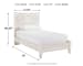 Paxberry - Twin Panel Bed - Whitewash