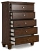 Danabrin - Five Drawer Chest - Brown