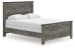 Frandern - Twin Panel Bed - Black / Gray
