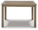 Aria Plains - Brown - Square Dining Table W/Umb Opt