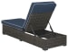 Grasson - Brown/blue - Chaise Lounge With Cushion