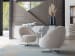 Artistica Upholstery - Lucille Swivel Chair - Polished Chrome Base - Beige