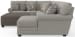 Livingston - 3 Piece Sectional With Comfort Coil Seating, 9 Included Accent Pillows And 1 Included 45" Cocktail Ottoman (RSF Chaise) - Linen