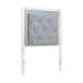 Reflections - Twin Upholstered Panel Headboard With Lights - White