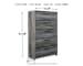Baystorm - Gray - 5 Pc. - Chest, Queen Panel Bed With 2 Storage Drawers