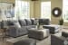 Dalhart - Charcoal - 5 Pc. - Left Arm Facing Sofa, Right Arm Facing Corner Chaise Sectional, Rocker Recliner, Accent Ottoman, Nashbryn End Table