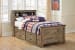 Trinell - Twin Bookcase Bed With 2 Storage Drawers - Brown