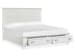 Charleston - Queen Panel Storage Bed With 2 Nightstands - White Dove