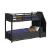 Hampton Kids - Twin Over Twin Bunk With Staircase And Trundle - Charcoal