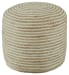 Aildon - Natural / White - Pouf