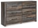 Drystan - Brown / Beige - Six Drawer Dresser
