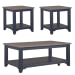 Summerville - 3 Piece Set (1 - Cocktail, 2 - End Tables) - Navy / Wirebrushed Gray