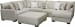 Middleton Modular Sectional - Cocktail Ottoman - Cement