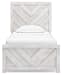 Cayboni - Whitewash - Twin Panel Bed