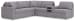 Modmax - Granite - 6-Piece Sectional With Audio System Console And 3 Armless Chairs