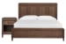 Groveland Park - California King Panel Bed With Open Nightstand - Antique Coffee