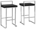 Madanere - Black / Chrome Finish - Tall UPH Stool (Set of 2)
