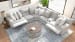 Abraxas - 6 Piece Upholstered Reclining Sectional With 2 Reclining Seats And Storage Console - Moonstruck