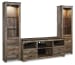 Trinell - 3 Pc. - Entertainment Center - 63" TV Stand - Brown