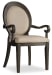 Corsica - Dark Oval Back Arm Chair