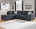 Altari - Left Arm Facing Corner Chaise With Sleeper 2 Pc Sectional - Slate