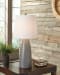 Shavontae - Gray - Poly Table Lamp (Set of 2)