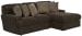Mammoth - 2 Piece Sofa Chaise With RSF Chaise - Chocolate