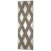 Tahira - Geometric Argyle Pattern Wall Mirror - Light Brown
