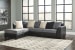 Jacurso - Charcoal - 5 Pc. - Left Arm Facing Corner Chaise, Right Arm Facing Sofa Sectional, Braddoni Cocktail Table, 2 End Tables