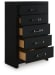 Maeling - Five Drawer Chest - Black