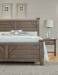 Chestnut Creek Queen Plank Poster Bed Pewter (Grey)