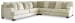 Rawcliffe - Left Arm Facing Sofa 3 Pc Sectional - Parchment