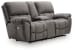 Bakerstein - Power Reclining Loveseat/Console/Adjustable Headrest - Galaxy